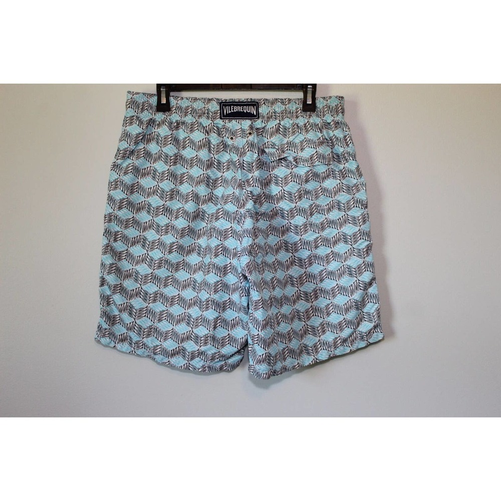 VILEBREQUIN Okoa Mini Fish Print Swim Shorts In Blue Men's Size XL H14835 - Picture 6 of 7